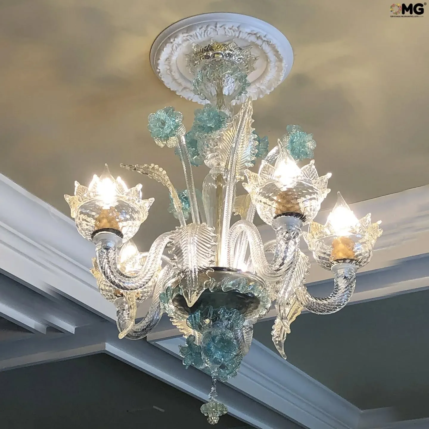 custom glass chandelier