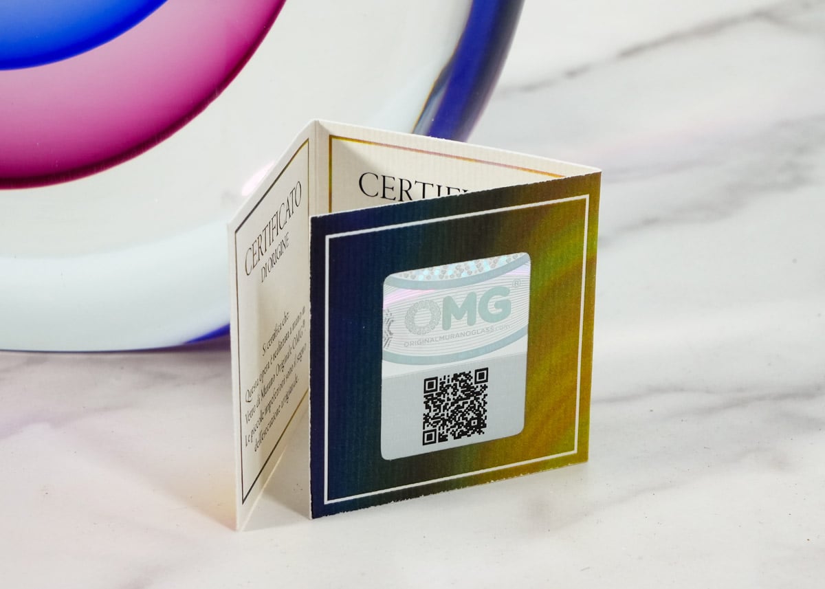 Official Digital Registry Original Murano Glass