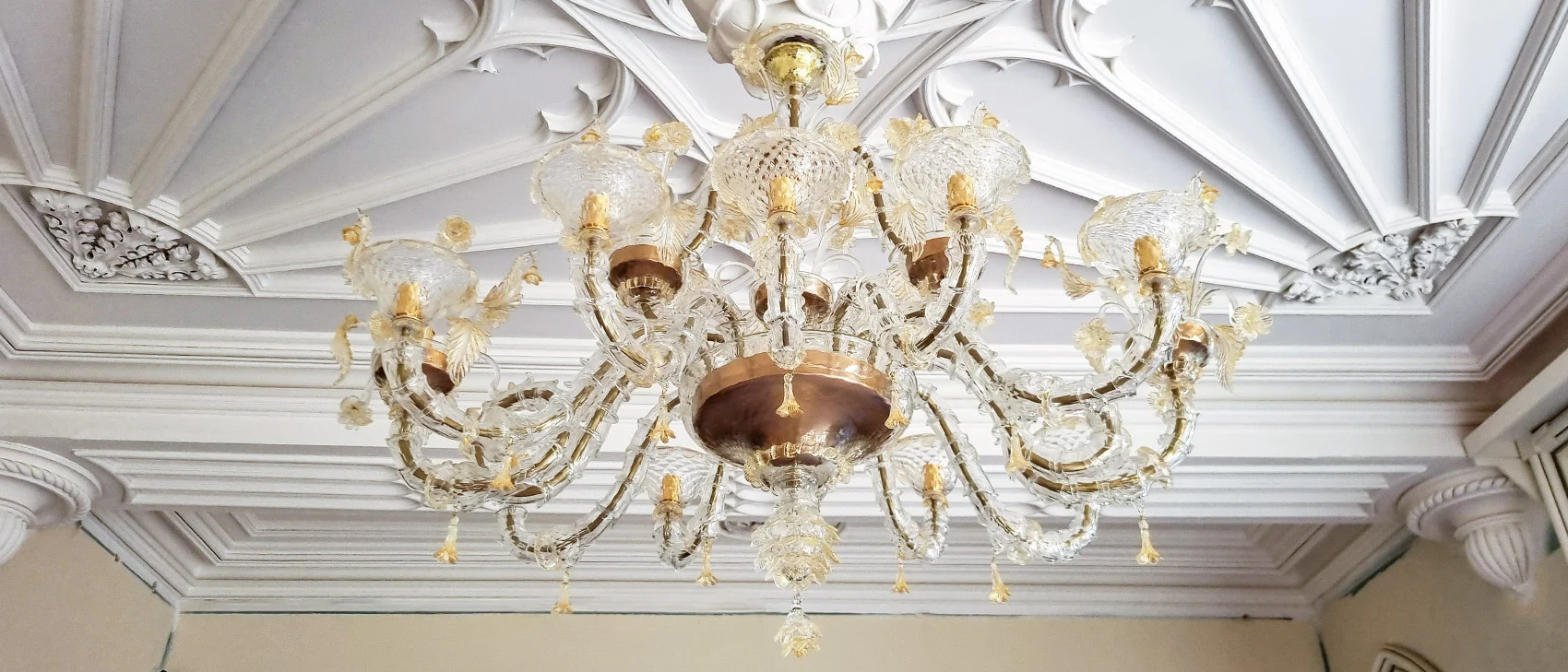venetian chandelier in exclusive home hotel villa palace