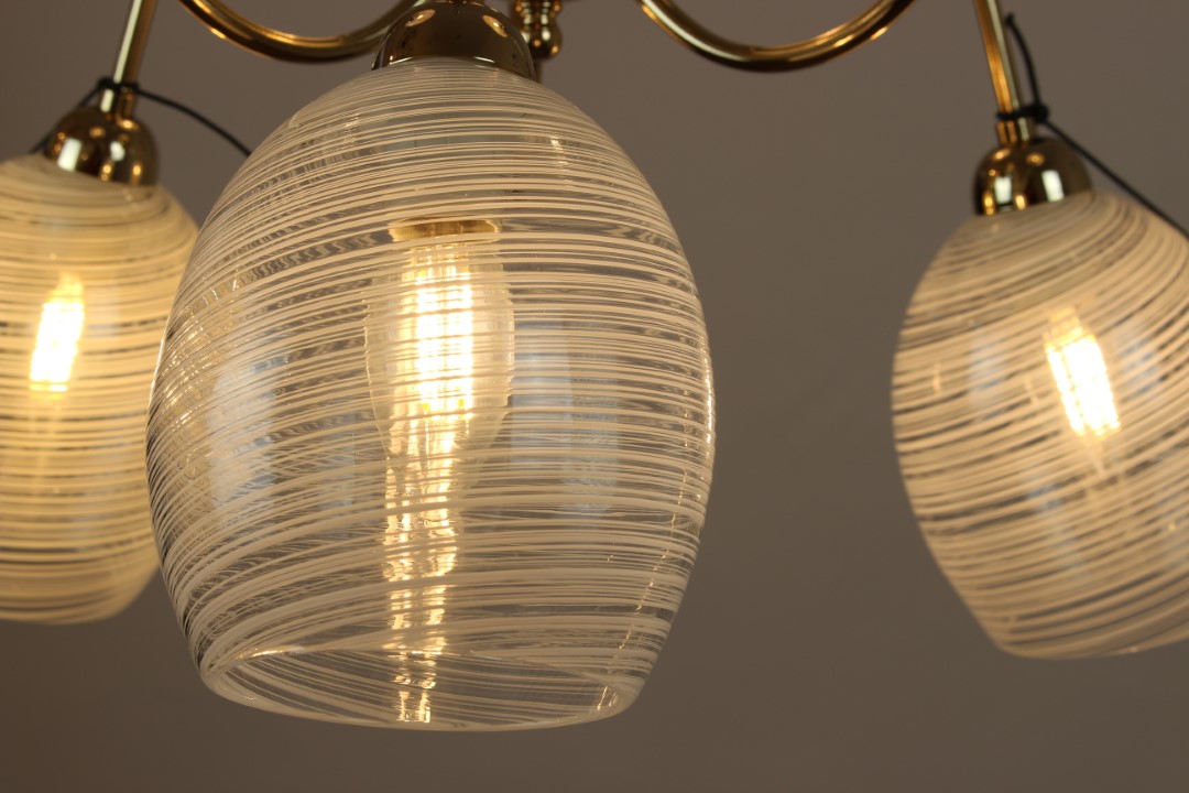 Ceiling Lamp Deco Style - 5 lights - Original Murano Glass