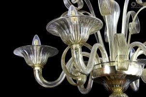 Lampadario Primero Ambra chiaro - Pastorale - Vetro di Murano