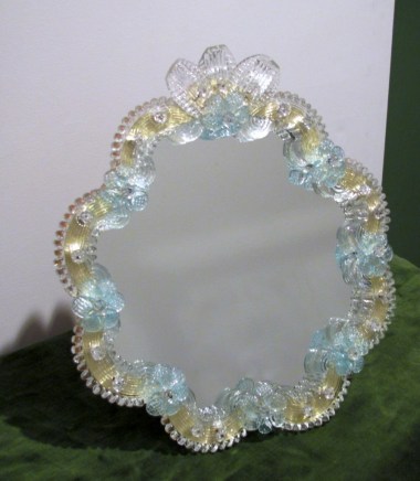 Flowers Queen Elisabetta Table Mirror Venetian - Murano glass