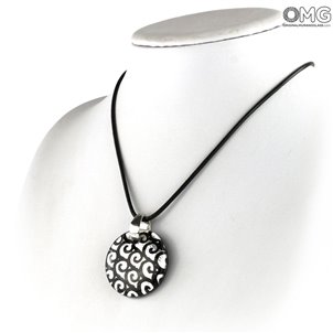 black_and_silver_pendant_murano_glass_jewels_2