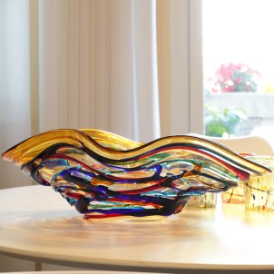 Sombrero Arlecchino - Vaso lava - Original Murano Glass