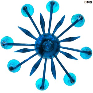 Venetian Chandelier -Tremiti - light blue - Murano Glass