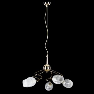 Chandelier Deco Style - 5 lights - Original Murano Glass