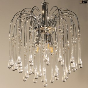 Drop Chandelier in Clear glass - Original Murano Glass OMG