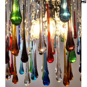 Drop Chandelier in Multicolor - Original Murano Glass OMG