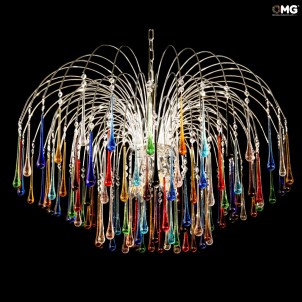 Drop Chandelier in Multicolor - Original Murano Glass OMG