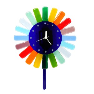 Arcobaleno Orologio da parete - Pendolo - vetro di Murano