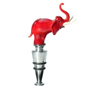 elephant_red_bottle_stopper_original_murano_glass