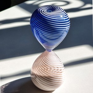 Hourglass - blue - Original Murano Glass Omg