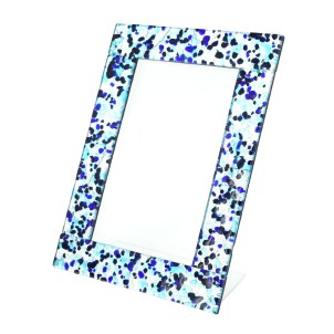 Photo Frame - with Silver Leaf - fused glass