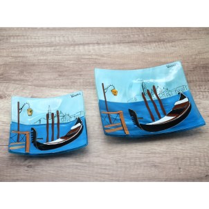 Gondola + Veduta veneziana - Piatto svuota tasche