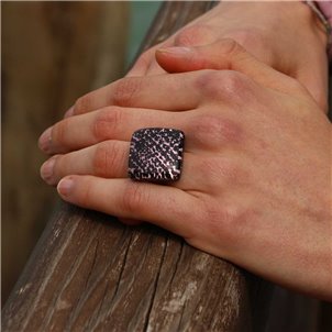 Ring Charming - Purple - Original Murano Glass OMG