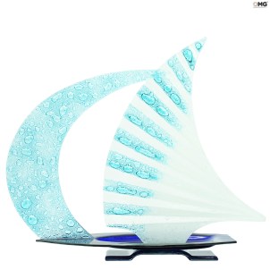 Sail Boat - LightBlue - Original Murano Glass OMG
