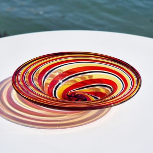 Plate Red Cannes - Original Glass Murano OMG