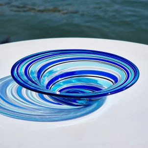 Plate Blue Cannes - Original Glass Murano OMG