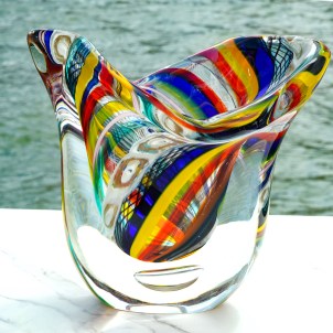 Yol vase - Sommerso Vase - Original Murano Glass OMG