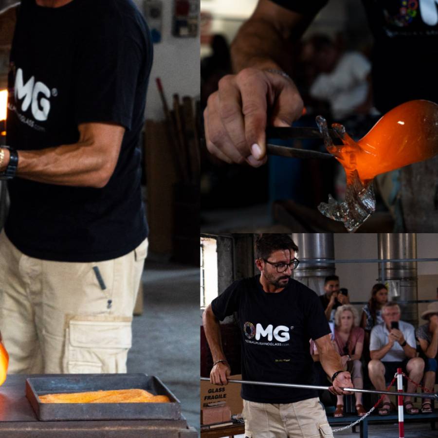 Visits and glassblowing workshops available every day, including holidays.