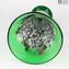 Edera Green - Flowers Vase - Murano glass Millefiori