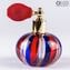Bottle Perfume Atomizer Blue, Red & White Avventurine - Different sizes and Color - Murano Glass