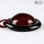 Collana - circolare rosso - Vetro di Murano Originale OMG
