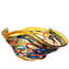 Harlequin Sombrero - Lava Vase - Original Murano Glass