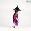 Chinese Couple Purple Sommerso Murano Glass