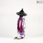 Chinese Couple Purple Sommerso Murano Glass