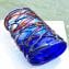 Harlequin Vase - Blue - Original Murano Glass