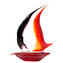 Sail Boat - Glass sculpture - Original Murano Glass OMG