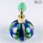 Boccetta per profumo - blue e verde - vetro di Murano