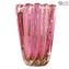 Vaso Lotus - Viola - Vetro di Murano Originale OMG
