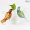 3 Sparrows Nest - Crystal and Gold - Original Murano Glass OMG