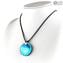 Pendente - Azzurro e Argento - Vetro di Murano Original OMG