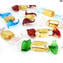 Candies - 10 pieces - With gold - Murano Glass