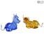 Christmas nativity scene - With Gold Leaf - Original Murano Glass OMG