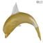 Gold Dolphin - Sculpture - Original Murano Glass Omg