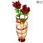 Rose Flower - Red - Original Murano Glass OMG