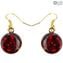 Parure Cortina Round - Red - Original Murano Glass