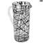 Pitcher Polychrome - Black Lines - Original Murano Glass OMG