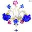 Wall Lamp Rosetto Firenze - Venetian Murano Glass - 2 lights