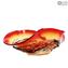 Sombrero Red - Venetian Glass Centerpiece Bowl