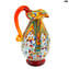 Harmony - Pitcher Murano Glass - Millefiori and silver decoration