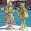 Couple Goldoni sculpture gold - Murrina - Venetian Figurines Lady and Rider gold 24kt