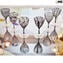 Drinking Glass - Black lines Chalices Set of 6 pieces - original murano glass omg