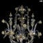 Venetian Chandelier 6 + 3 crystal and gold - Rezzonico - Murano Glass