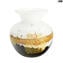 Adriatic - black and gold Vase - Original Murano Glass OMG