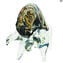 Buffalo - Sculpture in chalcedony - Original Murano Glass OMG